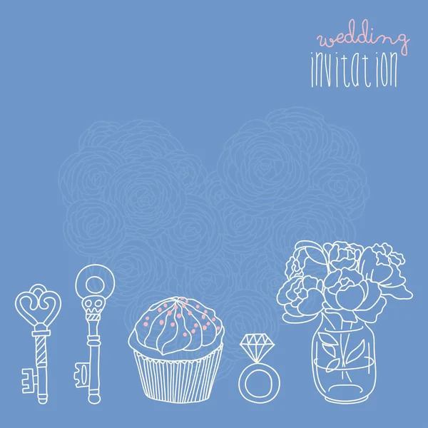 Save the date or wedding invitation — Wektor stockowy