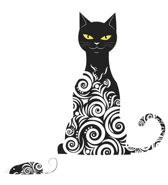 Gato ornamental — Archivo Imágenes Vectoriales