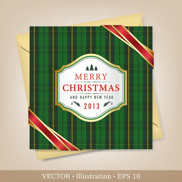 Saudação cartão de Natal e Ano Novo. Ilustração vetorial . — Vetor de Stock