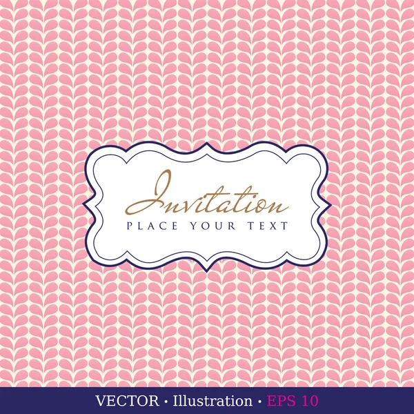 Tarjeta vintage de invitación . — Vector de stock