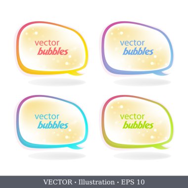 Renkli konuşma baloncukları dizisi.