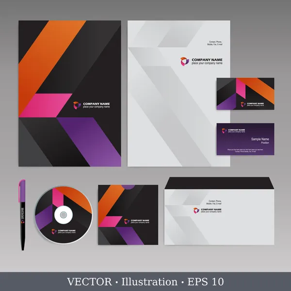 Plantilla de identidad corporativa. — Vector de stock