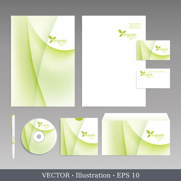 Template voor bedrijfsidentiteit. — Stockvector