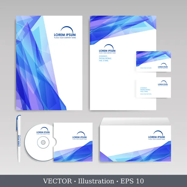 Vorlage zur Corporate Identity. — Stockvektor