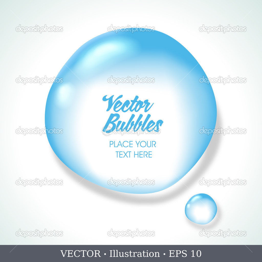 Speech bubble formed from water.