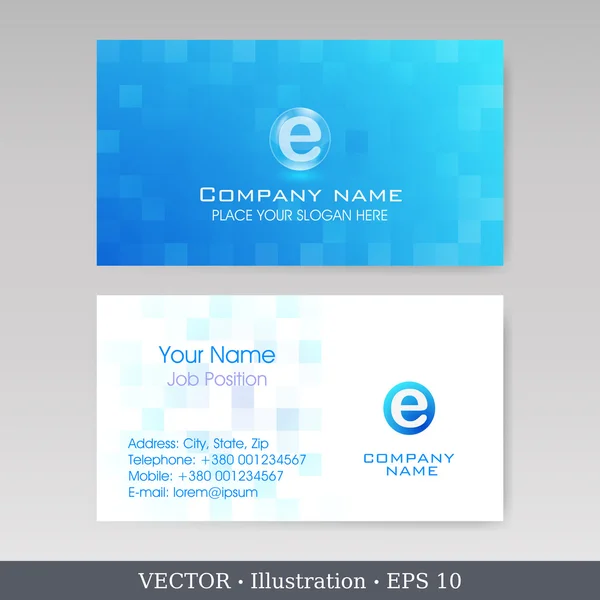 Business Card Set. Vector illustration — Stock Vector