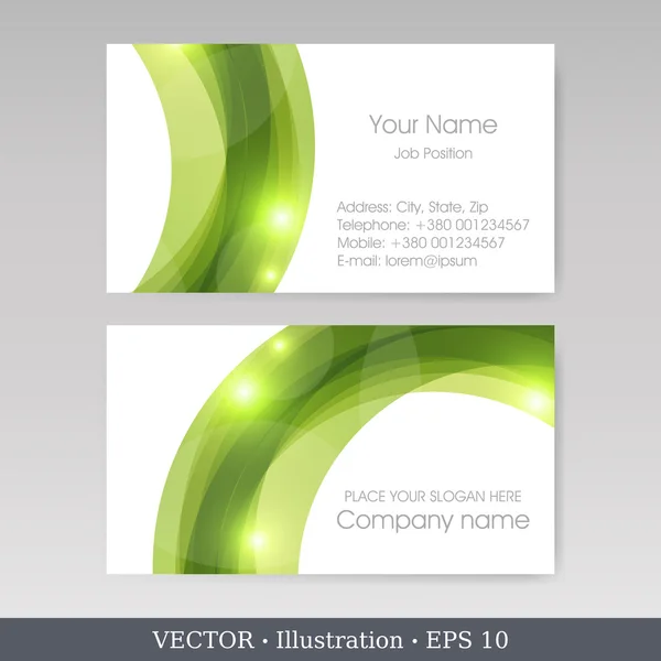 Business Card Set. Vector illustration — Stock Vector