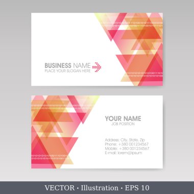 Kartvizit üçgenler ile ayarlayın. eps10