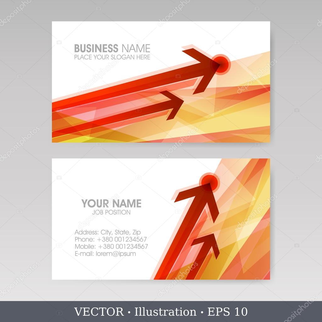 Business Card Set with arrows. EPS10