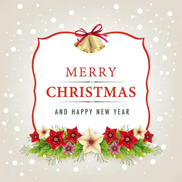 Merry Christmas and Happy New Year card — Stock Vector