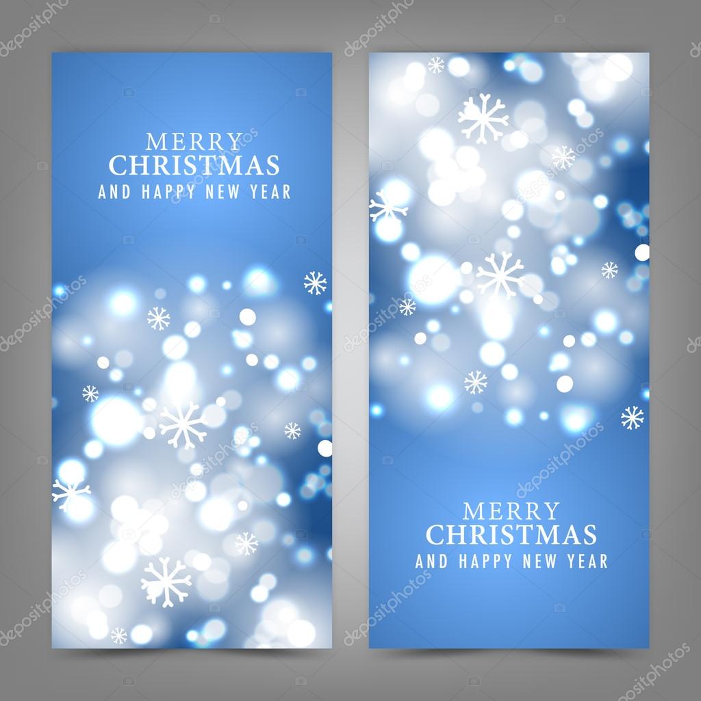 メリークリスマスとハッピーニューイヤーカード ストックベクター C Duchesse