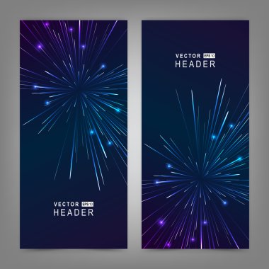 Colorful Firework. Website header or banner set clipart