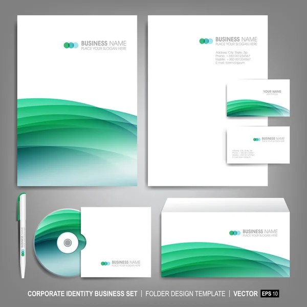 Corporate identity template for business artworks — Stock Vector