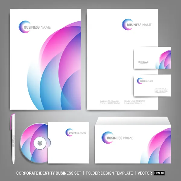 Corporate identity template for business artworks — Stock Vector