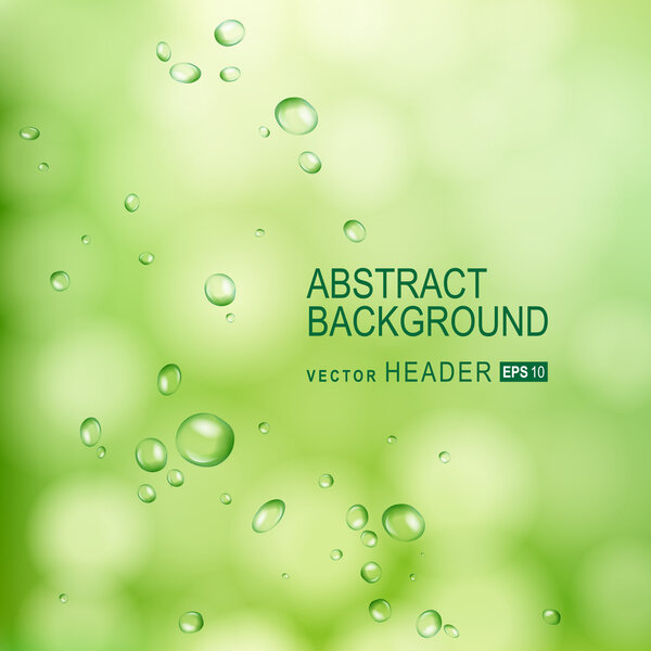 Abstract background with water drops on glass