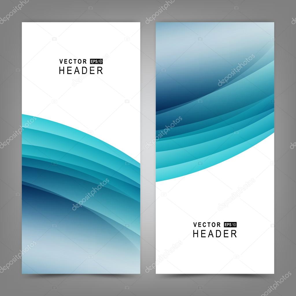 Set of colorful vector banners or business card