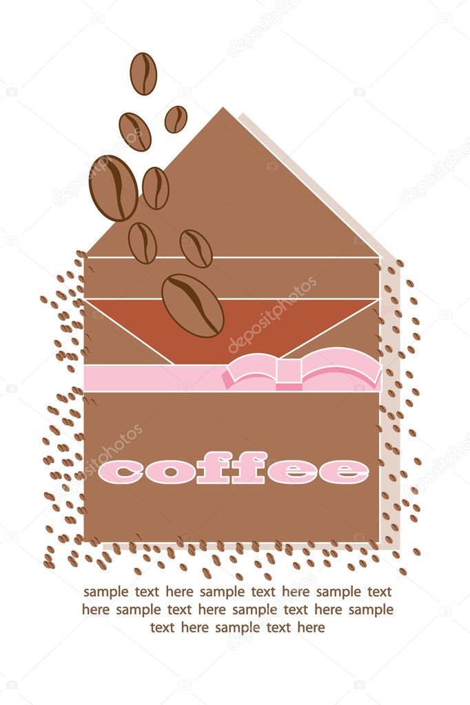 the envelope with coffee