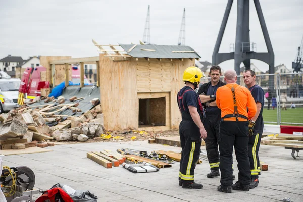 LONDON, UK - OCTOBER 20: Fire fighters from across the globe dem — Stock Photo, Image