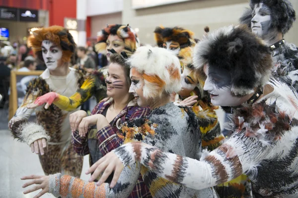 Cosplayers gatos — Foto de Stock