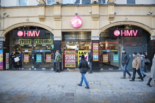 LONDRA, Regno Unito - 16 MARZO: Facciata del negozio HMV a Piccadilly Circus — Foto Stock