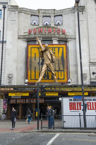 LONDON, UK - APRIL 07: Entrance to We Will Rock You musical in T