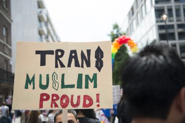 London, İngiltere - 29 Haziran: baker g de sokak içinde Müslüman gey posteri