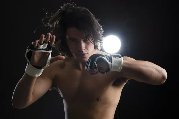 Lutando boxeador malaio — Fotografia de Stock