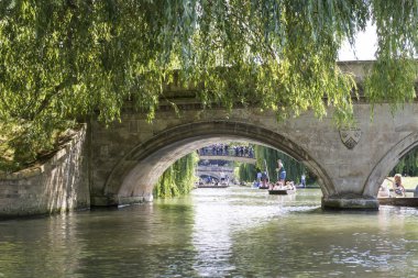 Cambridge, İngiltere - Ağustos 18: Ayrıntılar cambr en eski Köprüsü