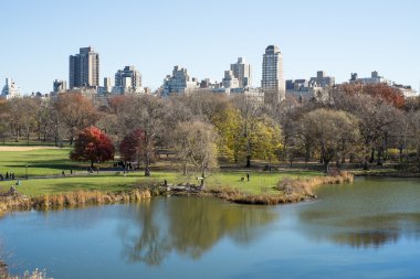 New york, bize - 23 Kasım: manhattan siluetinin central park ile 
