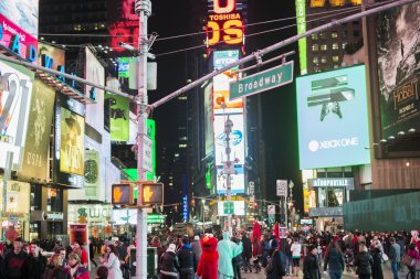 New york, bize - 22 Kasım: gece meşgul times Meydanı. Kasım