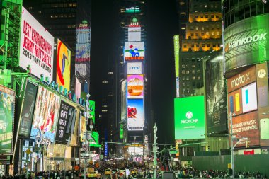 New york, bize - 22 Kasım: gece meşgul times Meydanı. Kasım