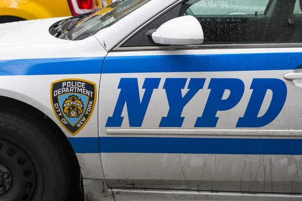 NEW YORK, US - NOVEMBER 22: Detail of door of New York Police ca — Stock Photo, Image