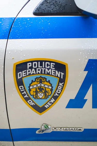 NEW YORK, US - NOVEMBER 22: Detail of door of New York Police ca — Stock Photo, Image