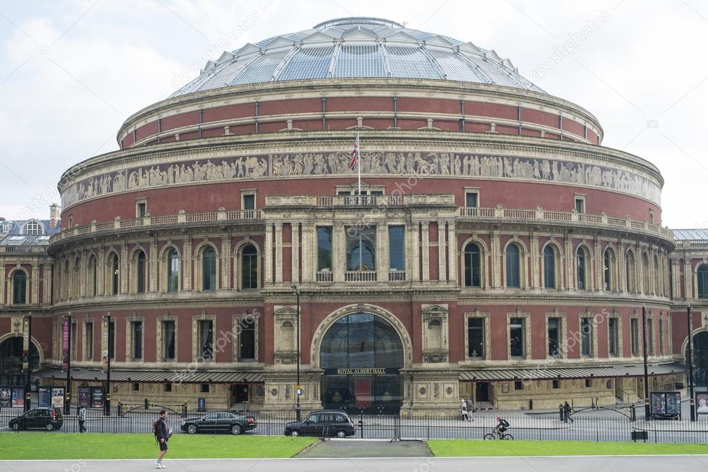 LONDON, UK - OCTOBER 15: Facade of the Royal Albert Hall with Ke