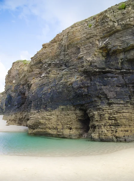 Praia de Las Catedrales na Galiza, Espanha . — Fotografia de Stock