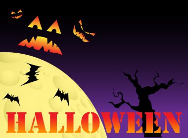 metin ile Halloween sahne