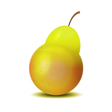 beyaz izole gerçekçi armut