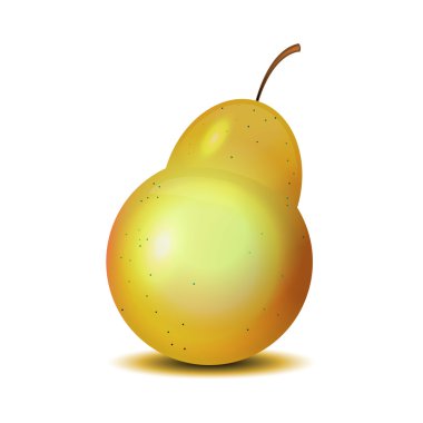 beyaz izole gerçekçi armut