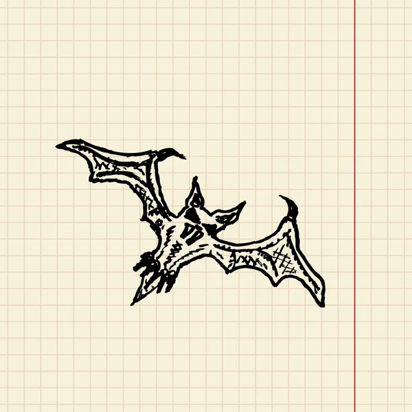 Esquisse de chauve-souris pour votre design — Image vectorielle