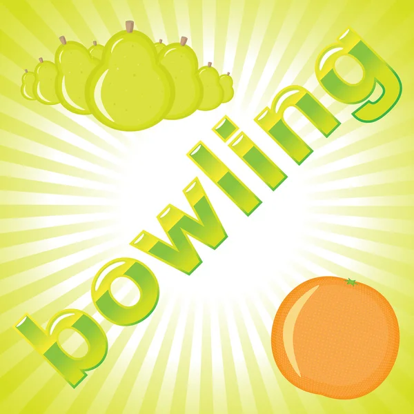 Bowling bowls of pears — Stock Vector