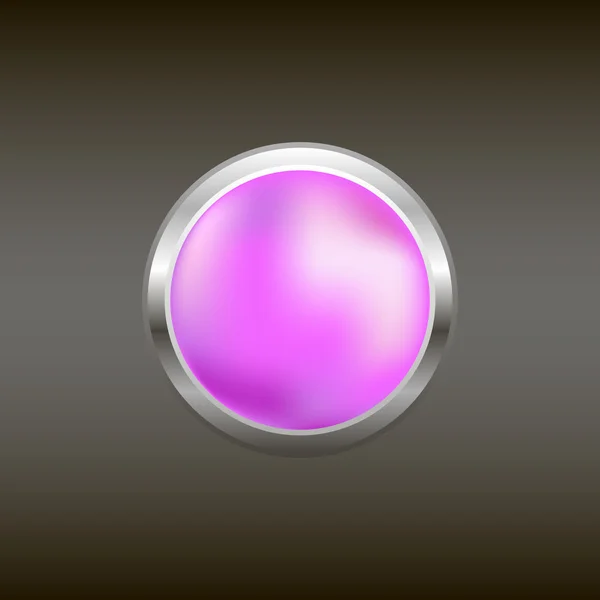 Purple metal button — Stock Vector