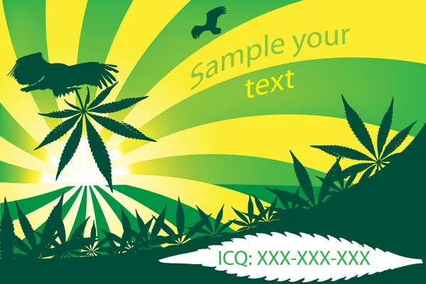 Tarjeta de marihuana para tu diseño — Archivo Imágenes Vectoriales