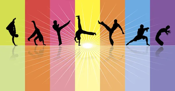 izole fighter silhouettes