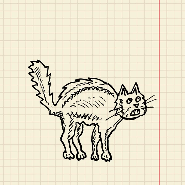 Croquis chat drôle pour votre conception — Image vectorielle