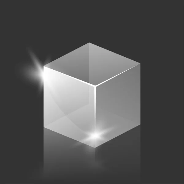 Glossy cube — Stock Vector