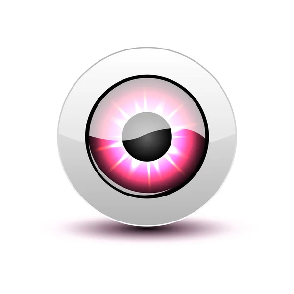 Red eye icon — Stock Vector