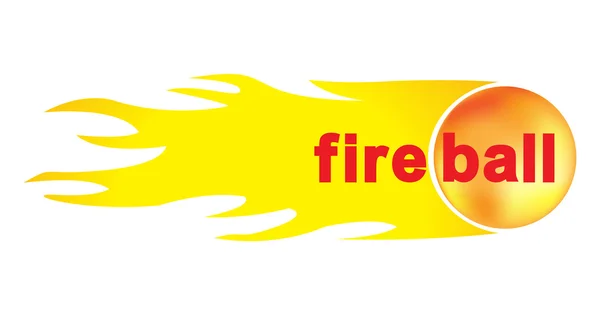 Boule de feu avec flamme — Image vectorielle