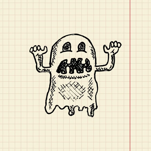 Ghost sketch for your design — Stock Vector