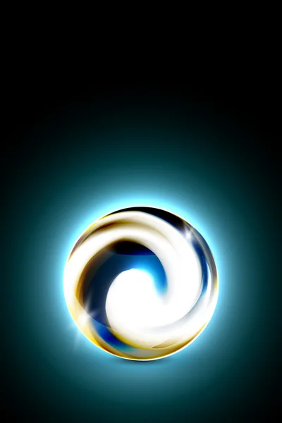 Abstrakt blå glödande boll för din design — Stock vektor