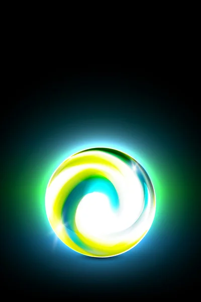 Boule lumineuse abstraite pour votre design — Image vectorielle